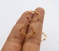Raw Brass Hollow Star Pendant Charms -Brass Star Shape Wire Frame- Earring Findings- Geometry Stampings -Jewelry Supply 25/75/150/500 Pieces