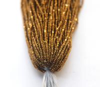 13/0 Hanks Charlotte Cut Beads Dorado Metallic 1/5/25/50/100 Hanks 1.6mm PREMIUM SEED Beads, jewelry supply, vintage beads