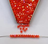 Swarovski (3/4mm) Sun Shimmer 2X FC Bicones Rainbow Beads 36/72/144/432/720 Pieces jewelry making rare findings, embroidery materials