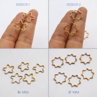 Raw Brass Hollow Star Pendant Charms -Brass Star Shape Wire Frame- Earring Findings- Geometry Stampings -Jewelry Supply 25/75/150/500 Pieces