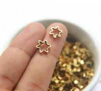 Raw Brass Hollow Star Pendant Charms -Brass Star Shape Wire Frame- Earring Findings- Geometry Stampings -Jewelry Supply 25/75/150/500 Pieces