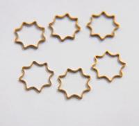 Raw Brass Hollow Star Pendant Charms -Brass Star Shape Wire Frame- Earring Findings- Geometry Stampings -Jewelry Supply 25/75/150/500 Pieces