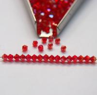 4mm Swarovski Light Siam Shimmer 2X Bicones Beads 36/72/144/432/720 Pieces PREMIUM MATERIALS,embroidery materials, jewelry supplies