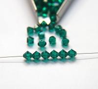 6 mm Emerald Preciosa Bicones 12/36/72/144/288 Pieces Jewelry making beads Made in Czech Republic