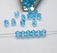 6 mm Aquamarine Preciosa Bicones 12/36/72/144/288 Pieces Jewelry making beads Made in Czech Republic
