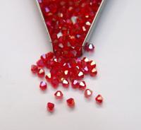 4mm Swarovski Light Siam Shimmer 2X Bicones Beads 36/72/144/432/720 Pieces PREMIUM MATERIALS,embroidery materials, jewelry supplies