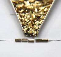 Fine Diamond cut Tubes 2x8x1.3 MM rare findings, brass tubes, jewelry making, craft supplies, decoration, couture