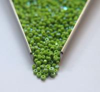 8/0 Charlotte Cut Beads Patina 53310 Avocado Opaque Aurore Boreale 10/20/50/250/500 Grams PREMIUM SEED Beads jewelry supply vintage findings