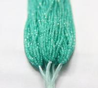 11/0 Hanks Charlotte Cut Beads Crystal Mint Lining 1/5/25/50/100 Hanks PREMIUM SEED BEADS, Native Supplies