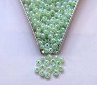 6/0 glass Seed Beads Ceylon Mint Green 10/50/100/250 Grams size 6 Preciosa Rocaille 4mm spacer beads, large, big hole, Jewelry making beads