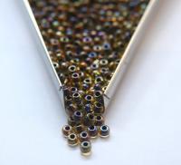 6/0 glass Seed Beads TOPAZ Black Lined AURORA BOREALIS 10/50/100/250 Grams size 6 Preciosa Rocaille 4mm spacer beads, large, big hole