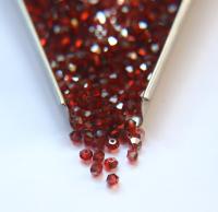 3mm Indian Red Satin Swarovski Bicone 5301 Beads 36/72/144/432/720 Pieces Jewelry findings, embroidery materials, jewelry making