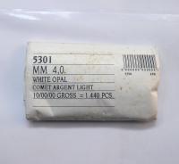 White Opal Cal (4mm) (comet Argent Light) Swarovski Bicone beads 36/72/144/432/720Pieces craft supplies, love beads, vintage findings
