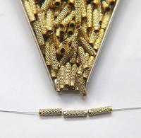 Designer Diamond cut Brass Tubes 3x8x2.1 MM rare findings, brass tubes, jewelry making, craft supplies, decoration, couture