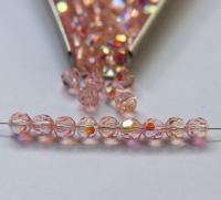 6mm Swarovski Elements Article 5000 Rose Peach (262) Aurore Boreale Faceted Round Beads 6/12/36/172/44/288/720 Pieces
