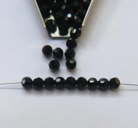 5mm Vintage Swarovski Elements Article 5000 Jet Faceted Round Beads 6/12/36/172/44/288/720 Pieces