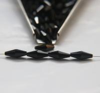 Swarovski 5205 15x6mm Elongated Bicone in Jet/ Jet Hematite 6/24/72 Pieces jewelry making VINTAGE beads