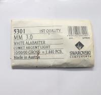 3mm White Alabaster Comet Argent Light Swarovski Bicone 5301 Beads 36/72/144/432/720 Pieces Jewelry findings, embroidery materials, jewelry