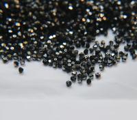 3mm Jet Metallic Silver Swarovski Bicone 5301 Beads 36/72/144/432/720 Pieces Jewelry findings, embroidery materials, jewelry