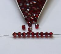 6mm Siam Satin Swarovski Bicone Cuts 12/36/72/144/288 Pieces (234) Rare findings, jewelry making, craft supplies, embellishment
