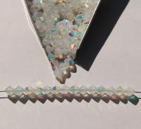 5mm White Opal Aurore Boreale Swarovski Bicone 12/36/72/144/432/720 Pieces (362) rainbow beads, jewelry making, couture