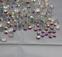 4MM Swarovski Crystal Aurore Boreale 2X Unfoiled Xillion Lochrose SEW ON STONES 3128 24/72/144 Pieces, embroidery materials, couture
