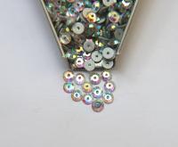 4MM Preciosa Crystal Flat Back Sew-On Stone - Loch Rose 8 Facet CRYSTAL AB Sew-On Style 36/72/144/1440 Pieces, embroidery materials