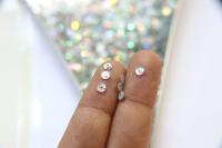 4MM Preciosa Crystal Flat Back Sew-On Stone - Loch Rose 8 Facet CRYSTAL AB Sew-On Style 36/72/144/1440 Pieces, embroidery materials