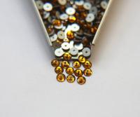 4MM Preciosa Crystal Flat Back Sew-On Stone - Loch Rose 8 Facet Dark Topaz Sew-On Style 36/72/144/1440 Pieces, embroidery materials
