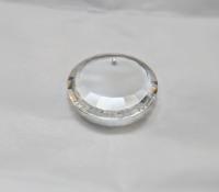 26 MM Very Rare Vintage Premium Swarovski Round Crescent Crystal in Vitrail Medium 6210 Crystal Clear drop vintage findings, jewelry making