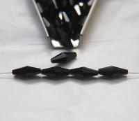 Swarovski 5205 15x6mm Elongated Bicone in Jet/ Jet Hematite 6/24/72 Pieces jewelry making VINTAGE beads