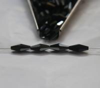 Swarovski 5205 15x6mm Elongated Bicone in Jet/ Jet Hematite 6/24/72 Pieces jewelry making VINTAGE beads