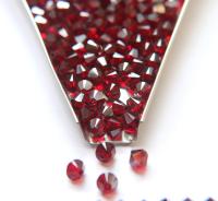 6mm Siam Satin Swarovski Bicone Cuts 12/36/72/144/288 Pieces (234) Rare findings, jewelry making, craft supplies, embellishment
