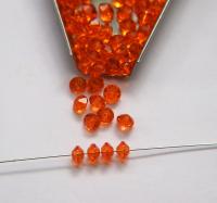 5x3mm Crystal Swarovski 5305 Flat Bicone Beads Tangerine 36/72/144/432/720 Pieces vintage premium beads, wedding embellishments