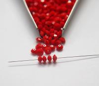 5x3mm Crystal Swarovski 5305 Flat Bicone Beads Dark Coral Red (396) 36/72/144/432/720 Pieces vintage premium beads, wedding embellishments