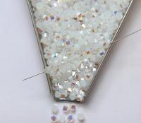 4mm White Opal 1X Aurore Boreale Swarovski Bicone Cuts beads AB 36/72/144/432/720 Pieces embellishment couture, wedding decor