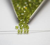 5x3mm Crystal Swarovski 5305 Flat Bicone Beads Green Light Olive 36/72/144/432/720 Pieces vintage premium beads, wedding embellishments
