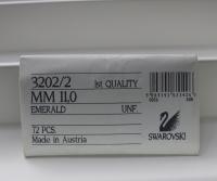 Swarovski 11mm Table cut Emerald Sew-On Bead 3202/2, embroidery, jewelry parts 6/12/72 pieces jewelry making, couture embellishments