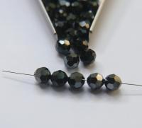 8MM Swarovski Jet Hematite 5000 Faceted Round Beads 2/6/12/36 Pieces jewelry making beads, VINTAGE FINDINGS