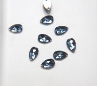Swarovski 3230 Denim Blue Pear Sew-on 12x7mm Sew-On Bead, embroidery, jewelry parts 6 Pieces bridal decorations, embroidery