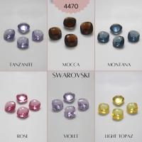 Vintage Swarovski 10 mm (6 Colours) Rounded Square 4470 Premier UNFOILED Crystal Rhinestones 2/6/12/36/72 Pieces gemstones