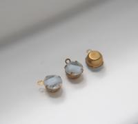 Swarovski 11mm Round setting drop dangle (one/two loop) in Vintage Crystal Givre 6/12/24/100 Pieces jewelry supplies Brass/Vintage Black