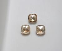 Vintage Swarovski 12mm Cushion Cut in Crystal Golden Shadow 4461 Premier Crystal 2 Pieces fancy stones, jewelry making, craft supply