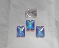 Swarovski 3250 Square Sew-On 18mm Rectangle in Aurore Boreale/Crystal Transmission, embroidery, 2/6/12/24 pieces bridal decorations