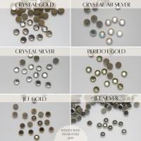 16SS Vintage Swarovski Hotfix Silver/Gold Ringed Rose 2039 Swarovski Roses (4mm) Made in Austria 36/72/288/720 Pieces