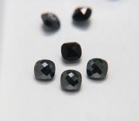 Vintage Swarovski 8mm Cushion Cut in Jet Hematite 4461 Premier Crystal (2 Pieces) fancy stones, jewelry making, craft supply
