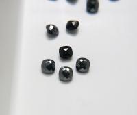 Vintage Swarovski 8mm Cushion Cut in Jet Hematite 4461 Premier Crystal (2 Pieces) fancy stones, jewelry making, craft supply