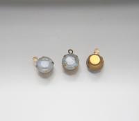 Swarovski 11mm Round setting drop dangle (one/two loop) in Vintage Crystal Givre 6/12/24/100 Pieces jewelry supplies Brass/Vintage Black