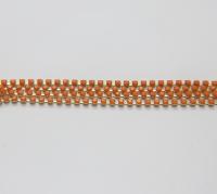 6 SS Rhinestone Chain Vintage Glass Opaque Light Orange 2mm 1/2/5/15 Meters embroidery material, findings