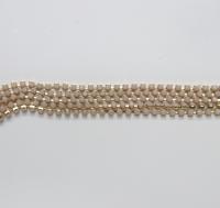 6 SS Rhinestone Chain Vintage Glass Opaque Pale Ivory 2mm 1/2/5/15 Meters embroidery material, findings
